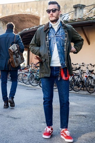 Veste en jean bleue AMI Alexandre Mattiussi