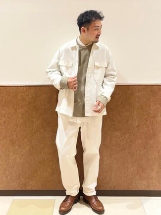 Veste-chemise blanche FIVE CM