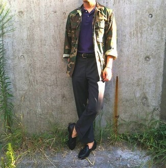 Veste-chemise camouflage olive Marni
