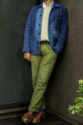Pantalon chino vert Spencer Badu