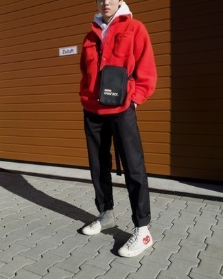 Veste-chemise rouge AMI Alexandre Mattiussi