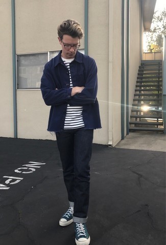 Veste-chemise bleu marine Calvin Klein
