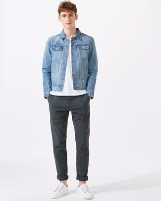 Veste en jean bleu clair New Look