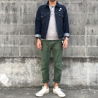 Pantalon chino olive French Connection