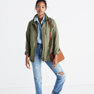 Veste militaire olive Asos Tall