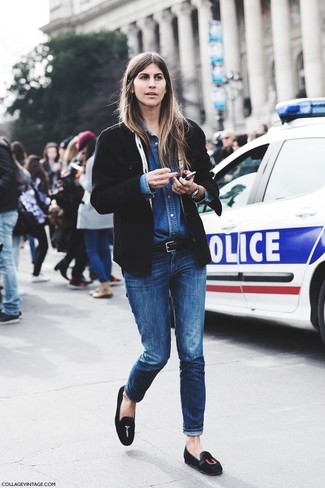 Jean skinny bleu Saint Laurent