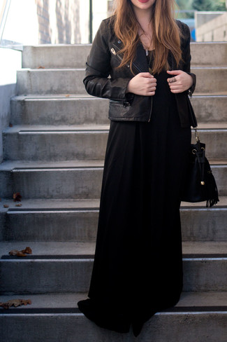 Robe longue noire Norma Kamali