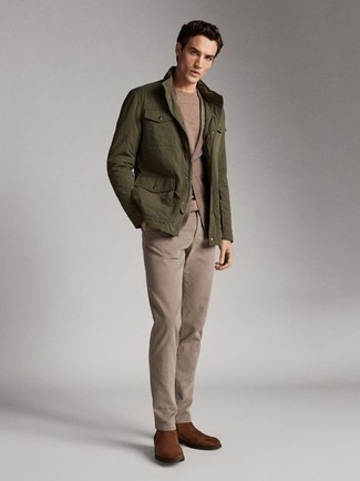 Veste style militaire olive Holland & Holland