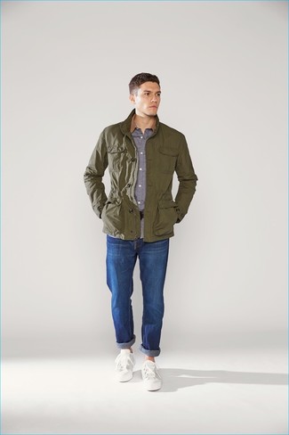 Veste style militaire olive Man On The Boon.
