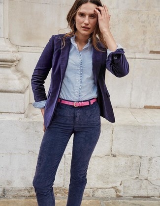 Comment porter un blazer violet