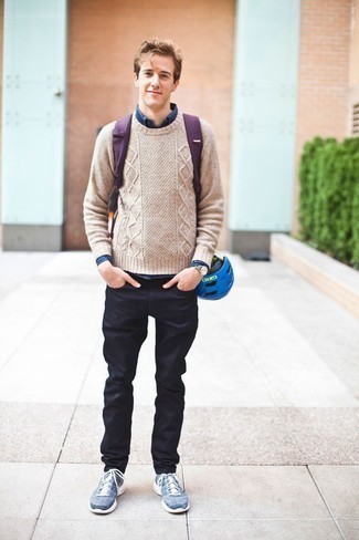 Comment porter un sac à dos en toile violet