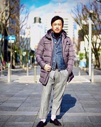 Comment porter un manteau violet