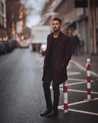 Comment porter un manteau violet