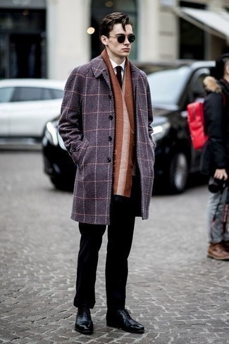 Comment porter un manteau violet