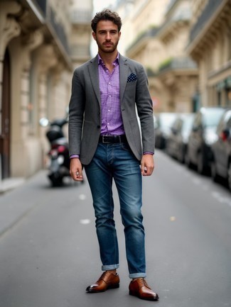 Comment porter une chemise en vichy violette quand il fait chaud