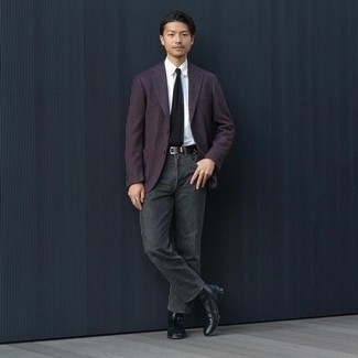 Comment porter une veste violette au printemps