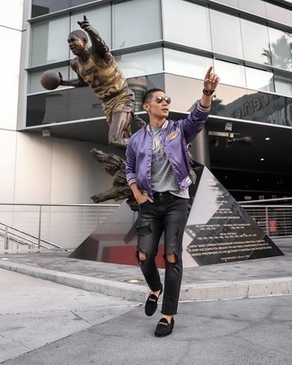 Comment porter une veste violette