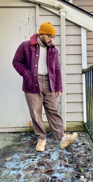 Comment porter une veste violette