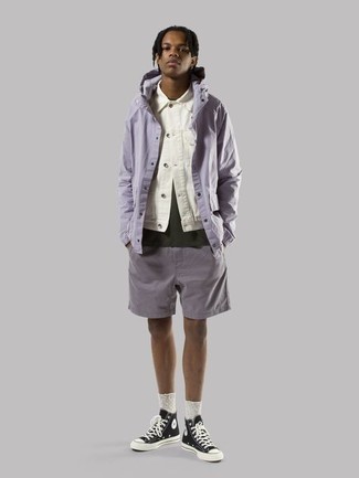 Comment porter une veste violette à l'adolescence
