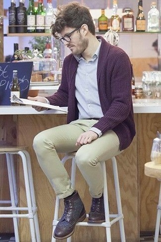 Comment porter un gilet violet