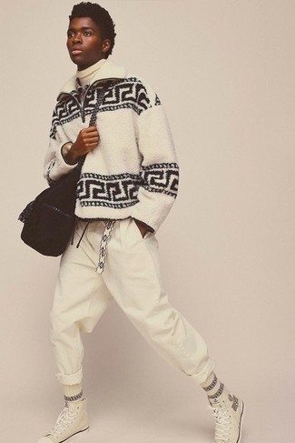 Comment porter une ceinture en toile blanche et noire