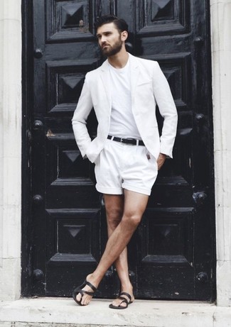 Comment porter un blazer blanc et bleu