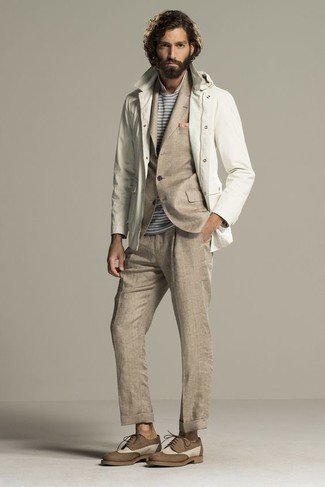 Comment porter une veste blanche pour un style chic decontractés quand il fait frais