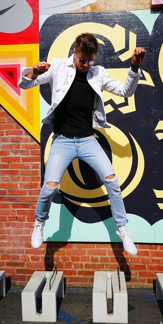 Comment porter une veste blanche quand il fait chaud