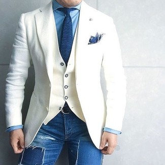 Comment porter une veste blanche pour un style decontractés
