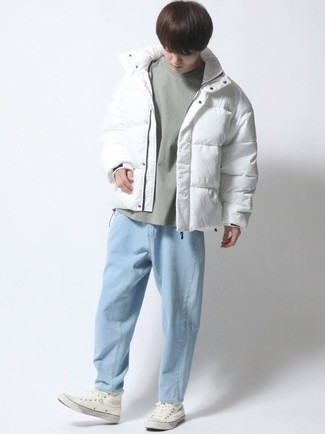 Comment porter une veste blanche quand il fait froid