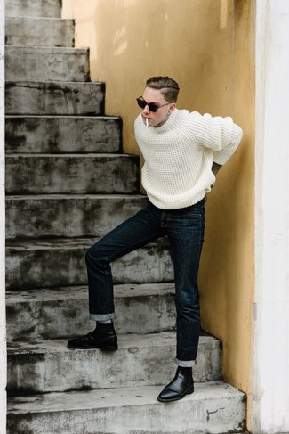 Comment porter un pull en tricot blanc