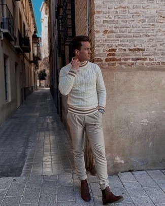 Comment porter un pull en tricot blanc