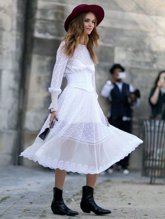 Comment porter une robe midi blanche