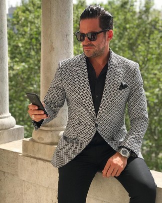 Comment porter une veste imprimée blanche