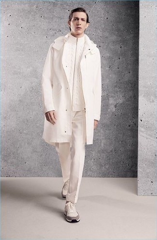 Comment porter un imperméable blanc au printemps