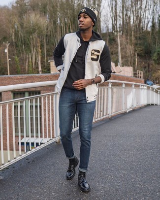 Comment porter une veste universitaire blanche pour un style decontractés