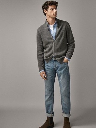Comment porter un pull à fermeture éclair avec des bottines chelsea