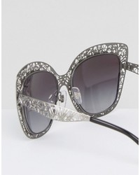 Lunettes de soleil argentées Dolce & Gabbana