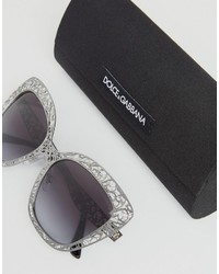 Lunettes de soleil argentées Dolce & Gabbana