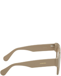 Lunettes de soleil beiges Jacquemus