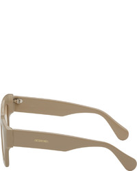 Lunettes de soleil beiges Jacquemus