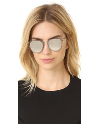 Lunettes de soleil blanches Linda Farrow Luxe