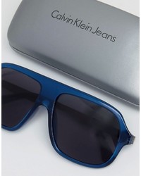 Lunettes de soleil bleues Calvin Klein