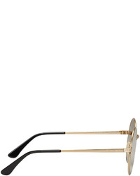 Lunettes de soleil dorées Saint Laurent