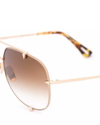 Lunettes de soleil dorées Dita Eyewear