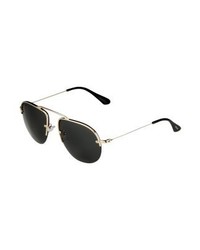 Lunettes de soleil gris foncé Prada
