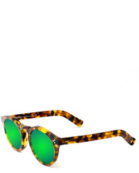 Lunettes de soleil imprimées léopard vertes