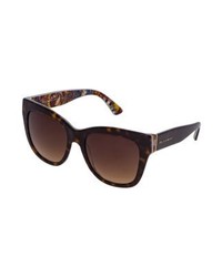 Lunettes de soleil imprimées marron foncé