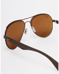 Lunettes de soleil marron clair Ray-Ban