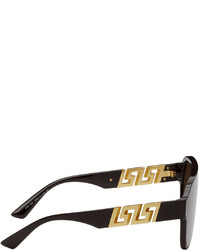 Lunettes de soleil marron foncé Versace